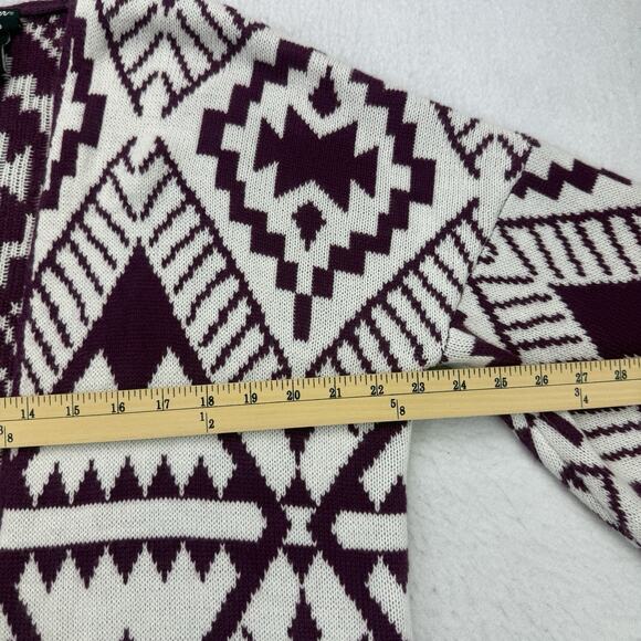 Wrangler Retro Sweater Womens Small / Medium Purple White Geometric Aztec Open - Picture 7 of 13